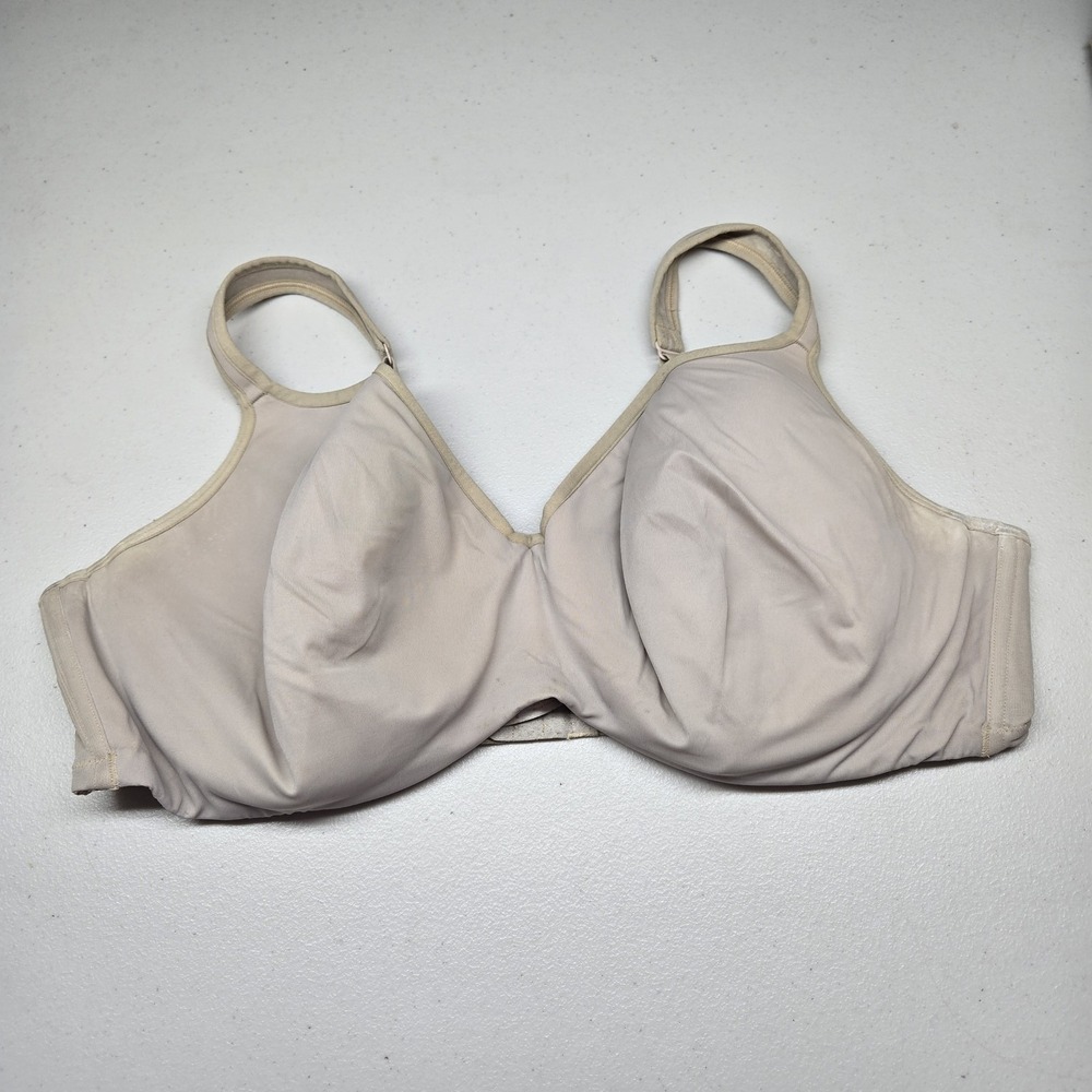 Cacique Women Bra 46DD Beige Lightly Lined Balconette Underwired